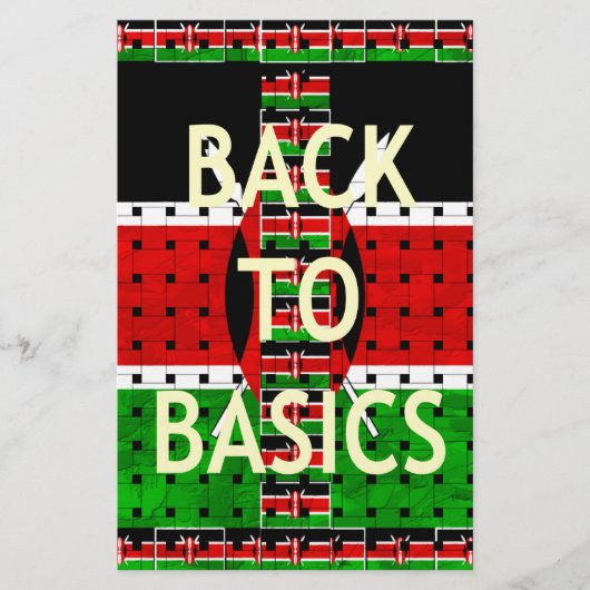Terug naar Basics: Kenia Vlag Thema Weven Cultuur Briefpapier (Voorkant)