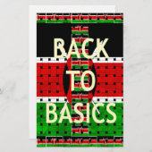 Terug naar Basics: Kenia Vlag Thema Weven Cultuur Briefpapier (Voorkant / Achterkant)