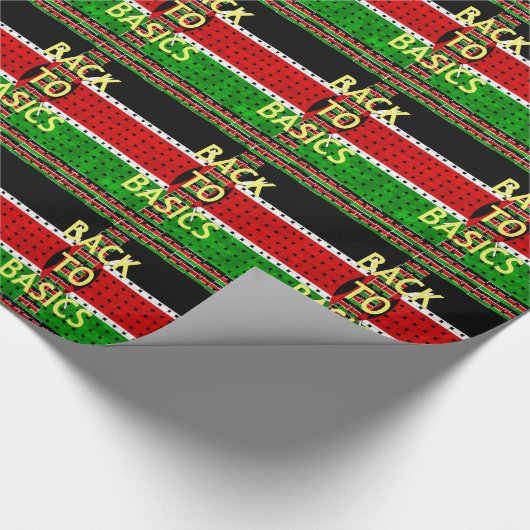 Terug naar Basics: Kenia Vlag Thema Weven Cultuur Cadeaupapier (Hoek)