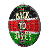 Terug naar Basics: Kenia Vlag Thema Weven Cultuur Dartbord (Voorkant Rechts)