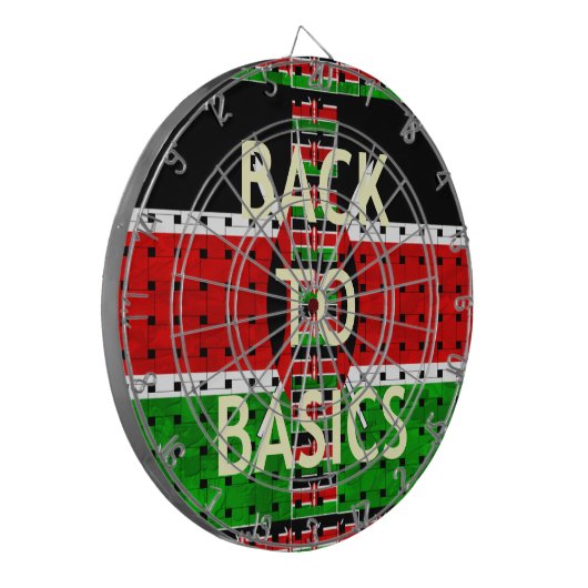 Terug naar Basics: Kenia Vlag Thema Weven Cultuur Dartbord (Voorkant Links)