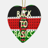 Terug naar Basics: Kenia Vlag Thema Weven Cultuur Keramisch Ornament (Links)