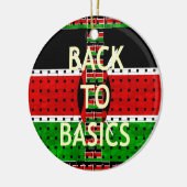 Terug naar Basics: Kenia Vlag Thema Weven Cultuur Keramisch Ornament (Links)