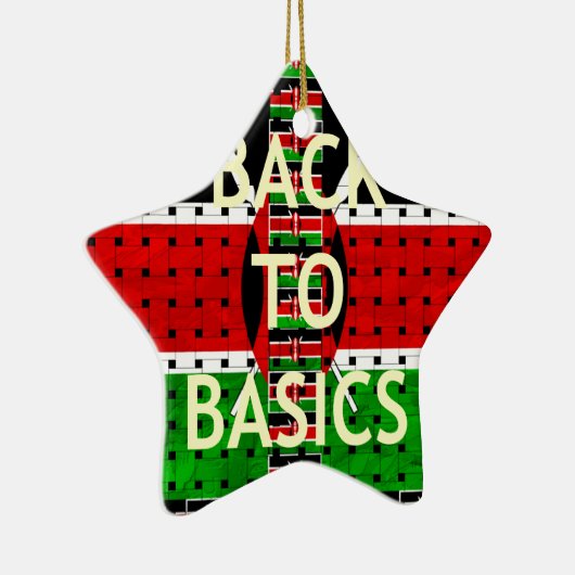 Terug naar Basics: Kenia Vlag Thema Weven Cultuur Keramisch Ornament (Rechts)