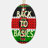 Terug naar Basics: Kenia Vlag Thema Weven Cultuur Keramisch Ornament (Links)