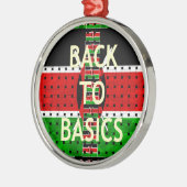 Terug naar Basics: Kenia Vlag Thema Weven Cultuur Metalen Ornament (Links)