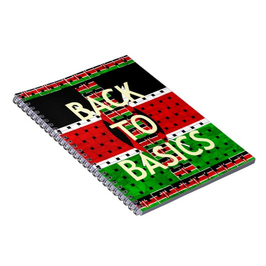 Terug naar Basics: Kenia Vlag Thema Weven Cultuur Notitieboek (Rechterzijde)