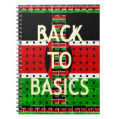 Terug naar Basics: Kenia Vlag Thema Weven Cultuur Notitieboek (Voorkant)