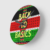 Terug naar Basics: Kenia Vlag Thema Weven Cultuur Ronde Klok (Hoek)