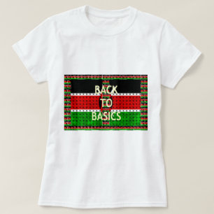 Terug naar Basics: Kenia Vlag Thema Weven Cultuur T-shirt
