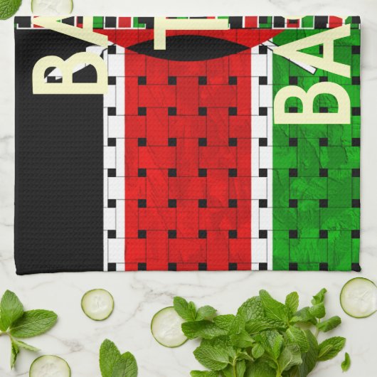 Terug naar Basics: Kenia Vlag Thema Weven Cultuur Theedoek (Gevouwen)