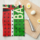 Terug naar Basics: Kenia Vlag Thema Weven Cultuur Theedoek (Quarter Fold)