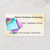 Terug naar basisonderwijs Waterverf Visitekaartje (Voorkant)