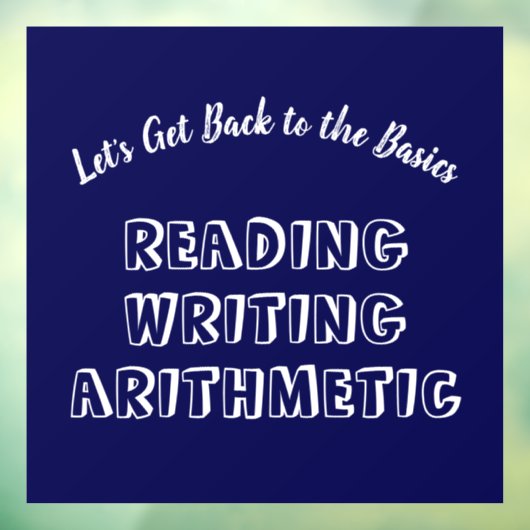 Terug naar Basisvenster Cling Raamsticker (Vel 3)