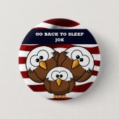 "TERUG NAAR BED JOE" KNOP RONDE BUTTON 5,7 CM (Voorkant)