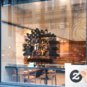Terug naar Blauw Raamsticker (Cafe Raam)