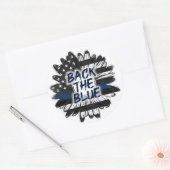Terug naar Blauw Ronde Sticker (Envelop)