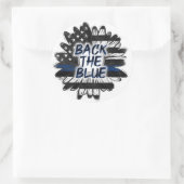 Terug naar Blauw Ronde Sticker (Tas)
