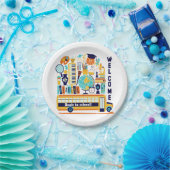 Terug naar borden op schoolpapier papieren bordje (Feest)