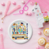 Terug naar borden op schoolpapier papieren bordje (Feest)