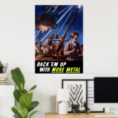 Terug naar boven met meer metaal poster (Thuiskantoor)