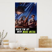 Terug naar boven met meer metaal poster (Keuken)