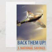 Terug naar boven. WW2-poster Briefpapier (Voorkant / Achterkant)