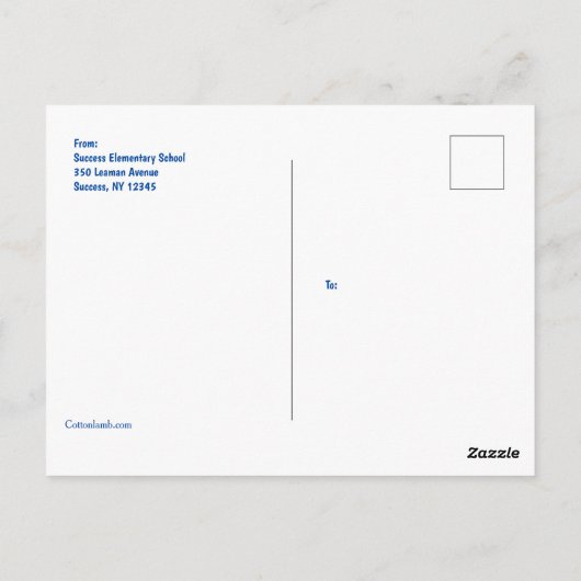 Terug naar Briefkaart op school (Achterkant)