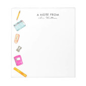 Terug naar cadeau voor docenten op school notitieb notitieblok (Voorkant)