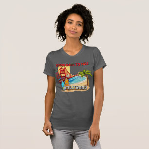 Terug naar Cali Dames Bella+Canvas Donker T-shirt