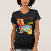 Terug naar Cali Dames Bella+Canvas Donker T-shirt (Voorkant)