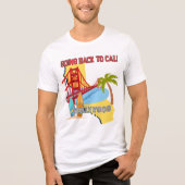 Terug naar Cali Heren Bella+Canvas Tri-Blend Shirt (Voorkant)