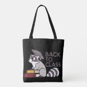 Terug naar Class 2025 Raccoon Design Tote Bag (Achterkant)