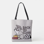 Terug naar Class 2025 Raccoon Design Tote Bag (Achterkant)