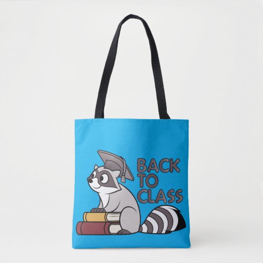 Terug naar Class 2025 Raccoon Design Tote Bag (Voorkant)