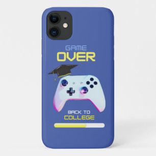 Terug naar College Yellow Blue Glow Glitter Case-Mate iPhone Case