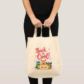 Terug naar Cool Cute Monster Naamlabel Tote Bag (Voorkant (product))