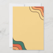 Terug naar de 70 retro groovy verjaardag kaart (Achterkant)