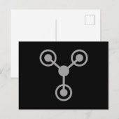 Terug naar de 80-eeuwse reismachine briefkaart (Voorkant / Achterkant)