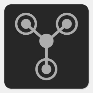 Terug naar de 80-eeuwse reismachine vierkante sticker