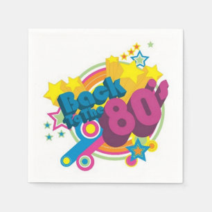 Terug naar de 80e Retro 80's party Napkins Servet