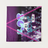 Terug naar de 80'er jaren Retro Dance Party Achter Wandkleed (Voorkant (horizontaal))