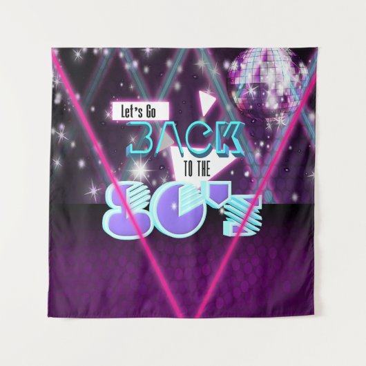 Terug naar de 80'er jaren Retro Dance Party Achter Wandkleed (Voorkant)