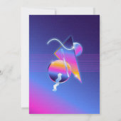 Terug naar de 80'er verjaardagsfeest uitnodiging (Achterkant)