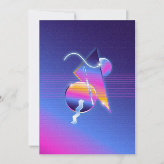 Terug naar de 80'er verjaardagsfeest uitnodiging (Achterkant)