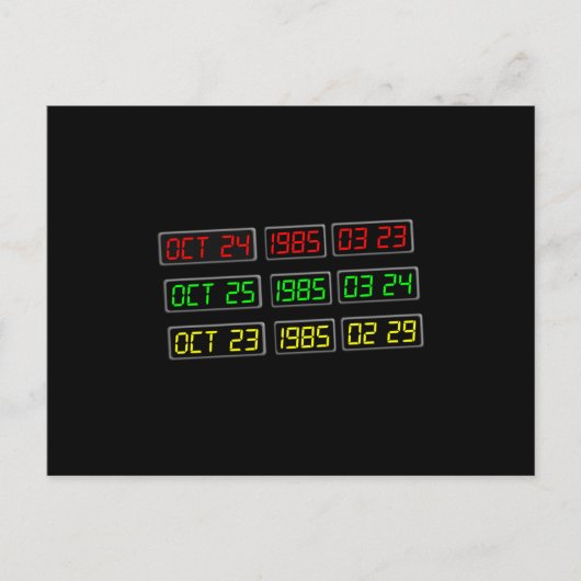 Terug naar de 80s door Tijdreismachine Briefkaart (Voorkant)