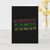 Terug naar de 80s door Tijdreismachine Kaart (Gele Bloem)