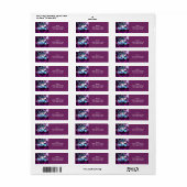 TERUG NAAR DE 80'S Glam Party Adresetiketten Etiket (Full Sheet)