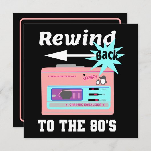 Terug naar de 80's kaart (Voorkant / Achterkant)