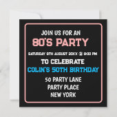 Terug naar de 80's kaart (Achterkant)